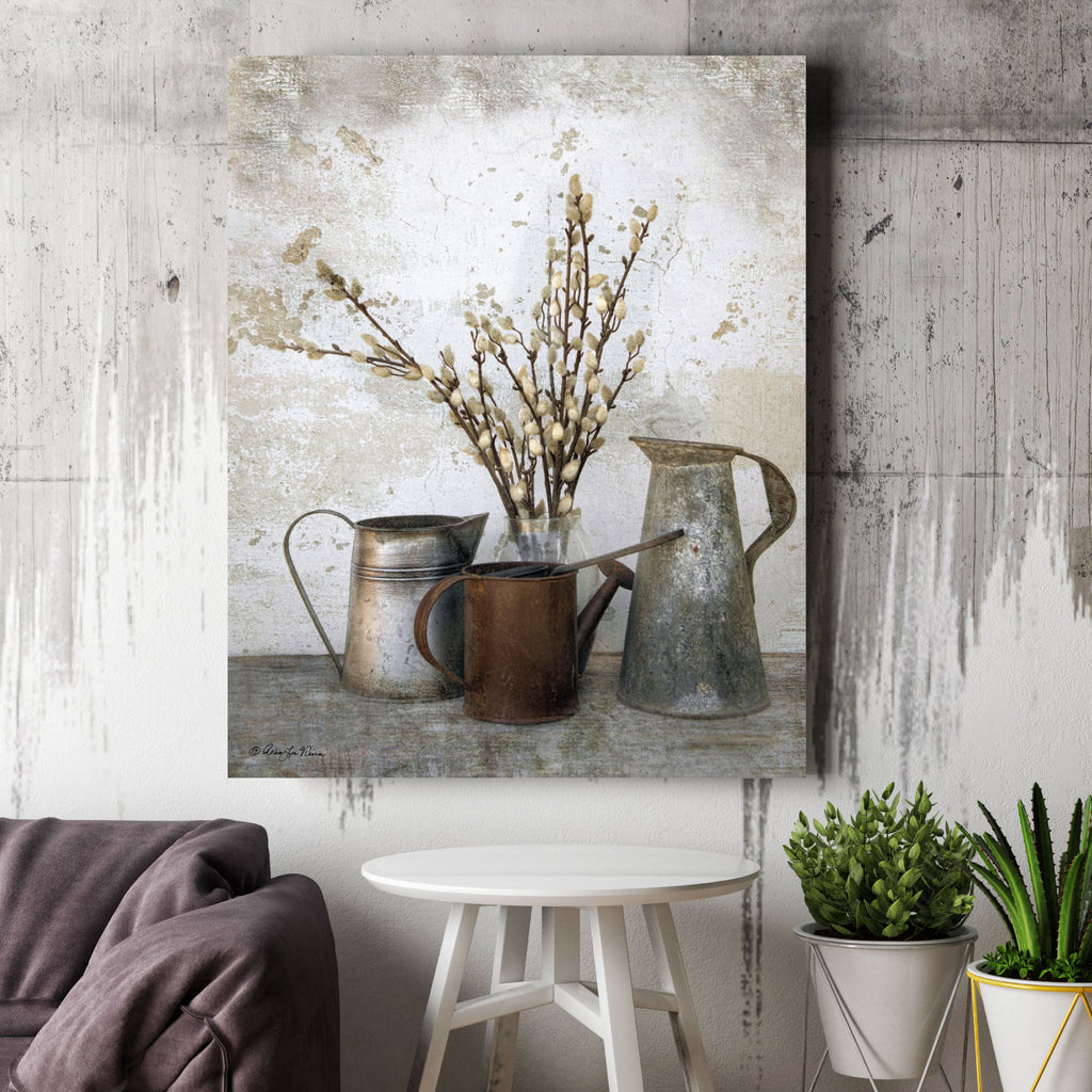 Three Watering Cans - Gallery Wrapped Canvas