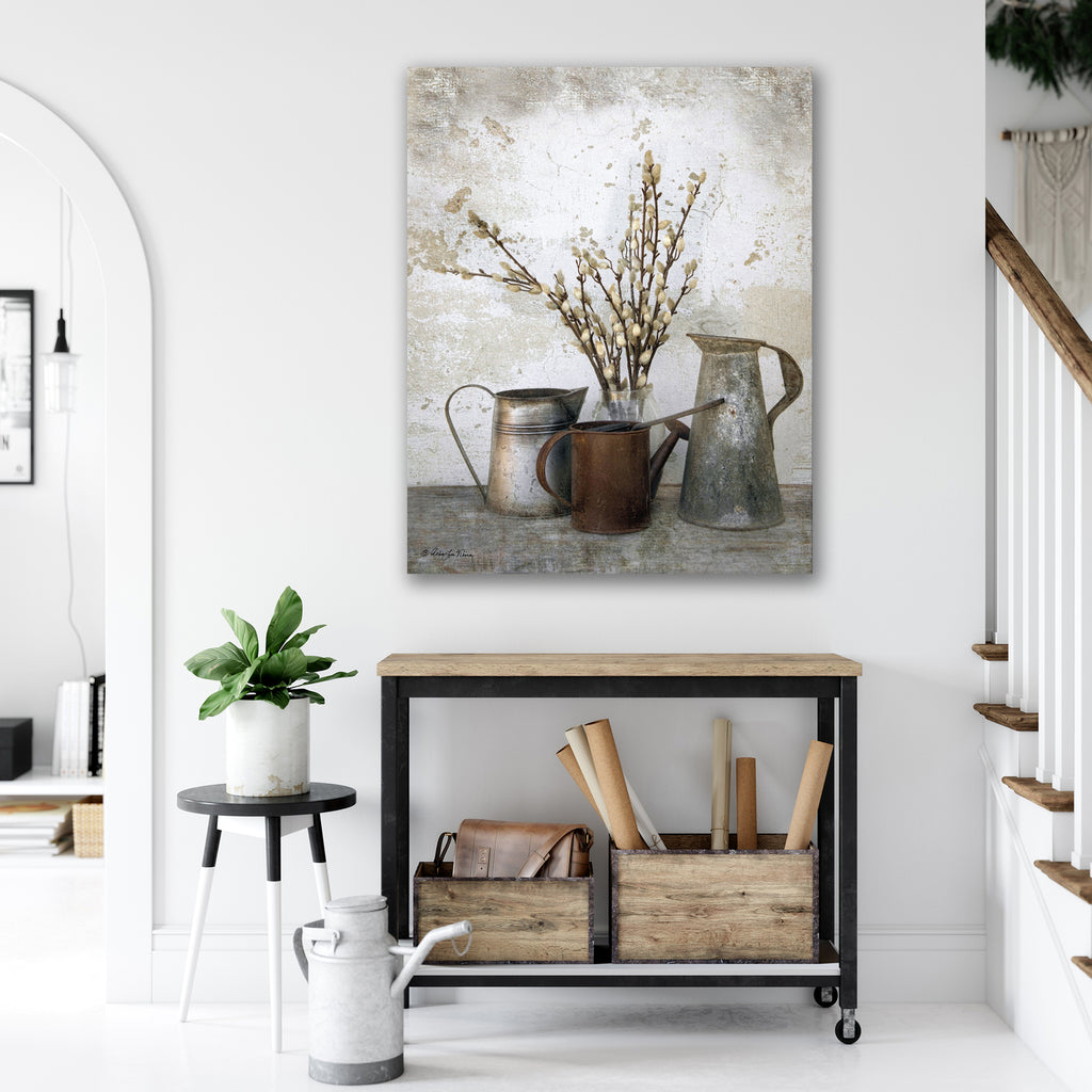 Three Watering Cans - Gallery Wrapped Canvas