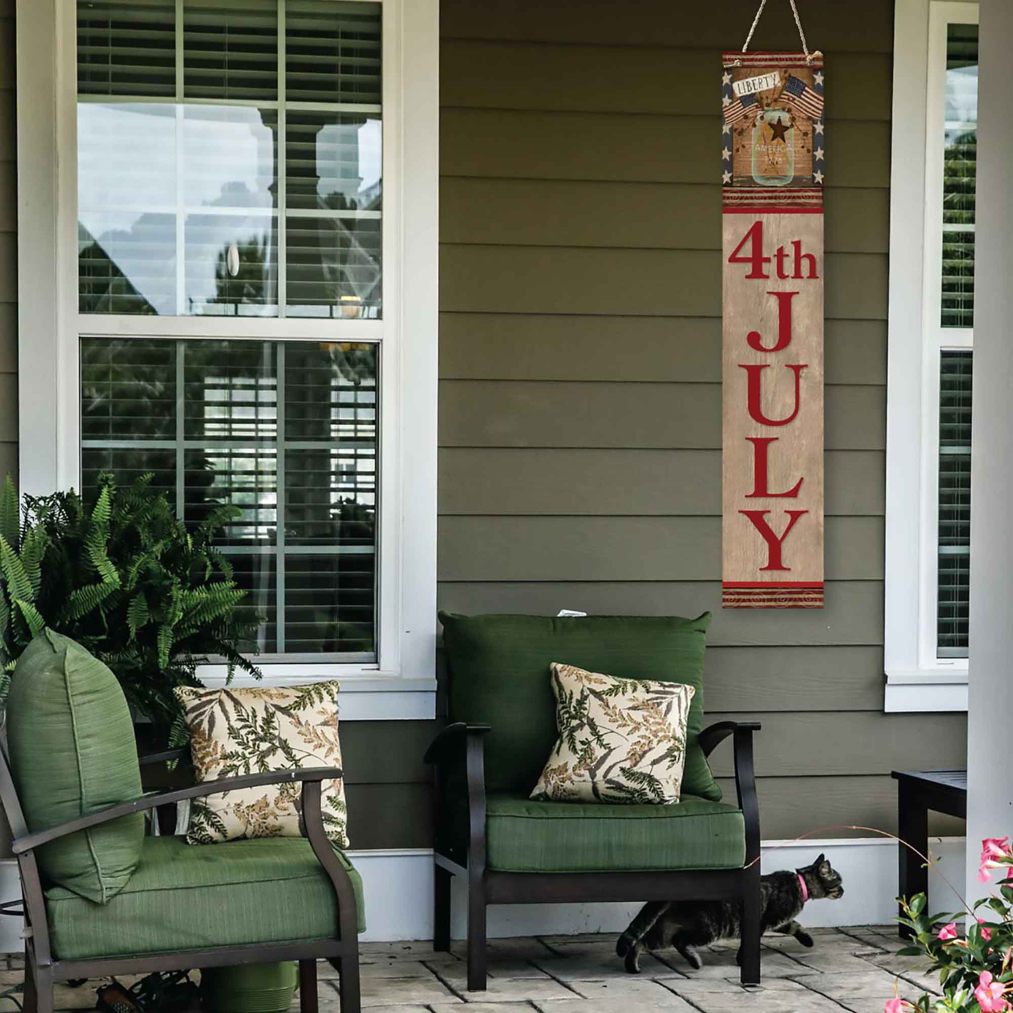 Celebrate 250 Liberty Mason Hanging Wooden Artboard with Twine - Wounded Warrior Project