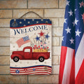 Celebrate 250 Truck Fireworks Hanging Wooden Artboard with Twine - Wounded Warrior Project