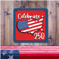 Celebrate 250 USA II Hanging Wooden Artboard with Twine - Wounded Warrior Project