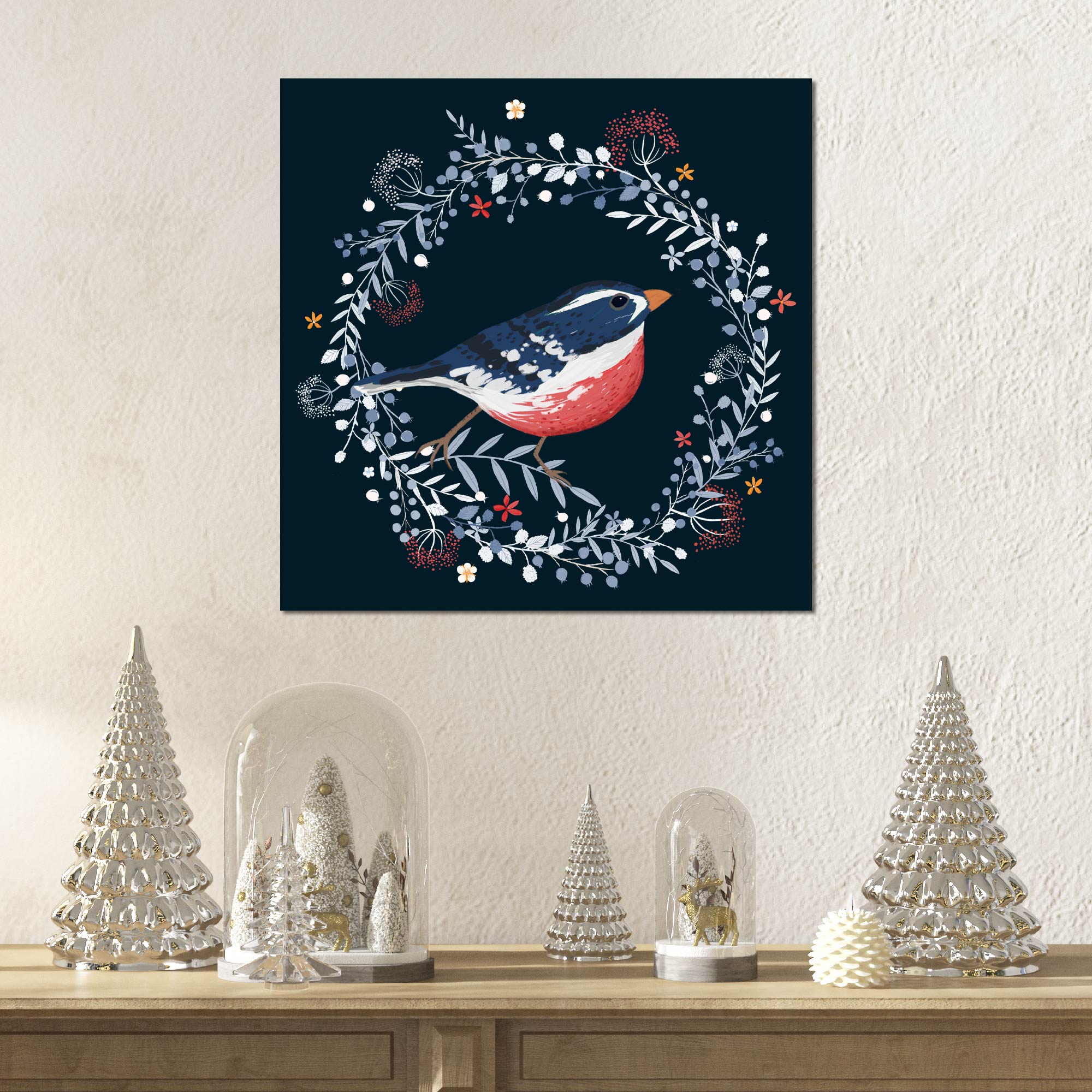 Winter Wreath Wooden Artboard Decor