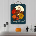 Happy Harvest 12" x 16" Hanging Wooden Artboard with Twine
