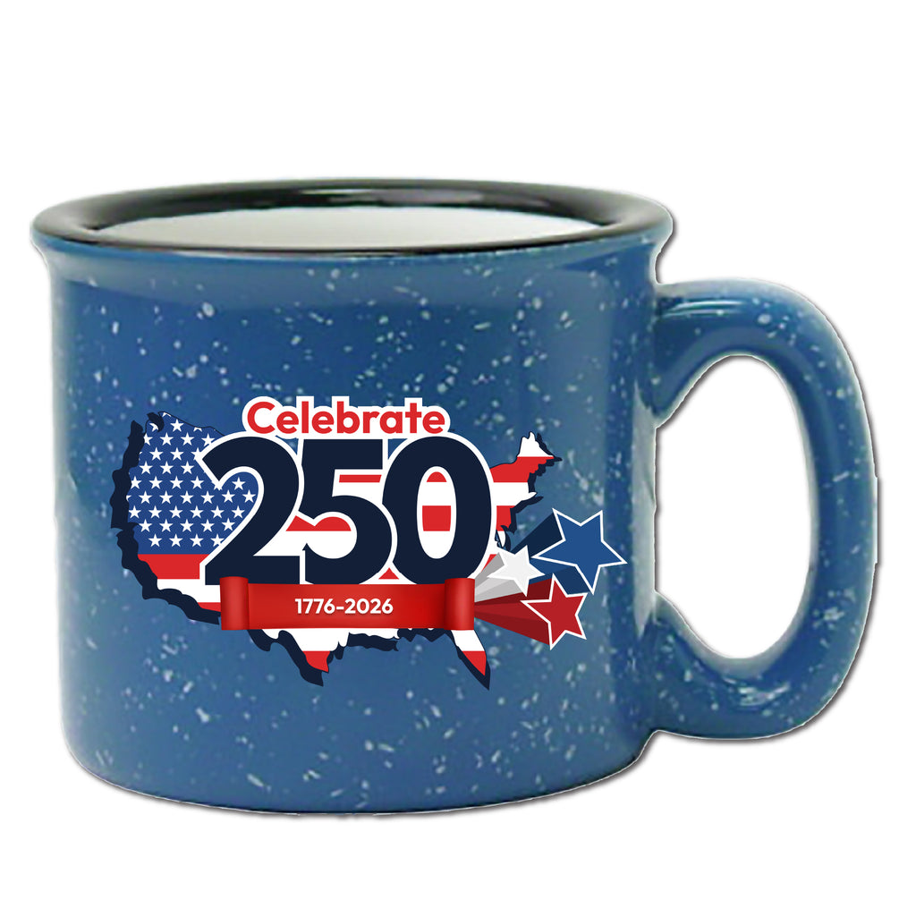 Celebrate 250 USA 19 oz Artisan Ceramic Mug with Wounded Warrior Project