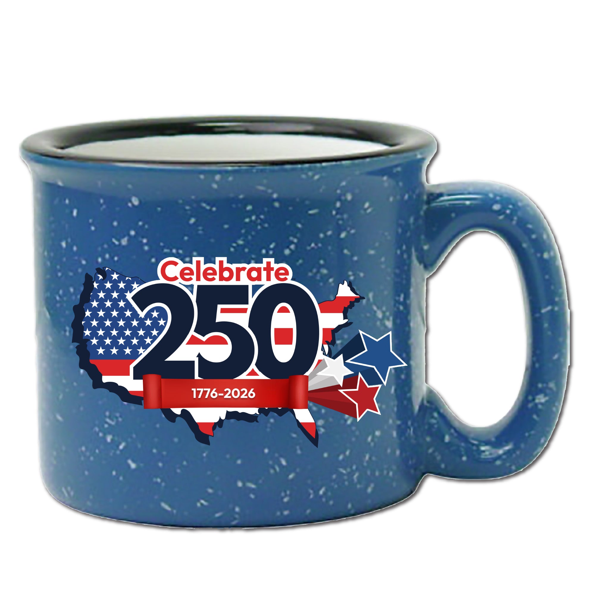 Celebrate 250 USA 19 oz Artisan Ceramic Mug with Wounded Warrior Project