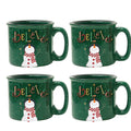 Believe 15 oz Artisan Ceramic Mug 4-Piece Set