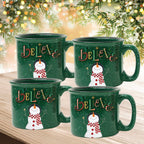 Believe 15 oz Artisan Ceramic Mug 4-Piece Set