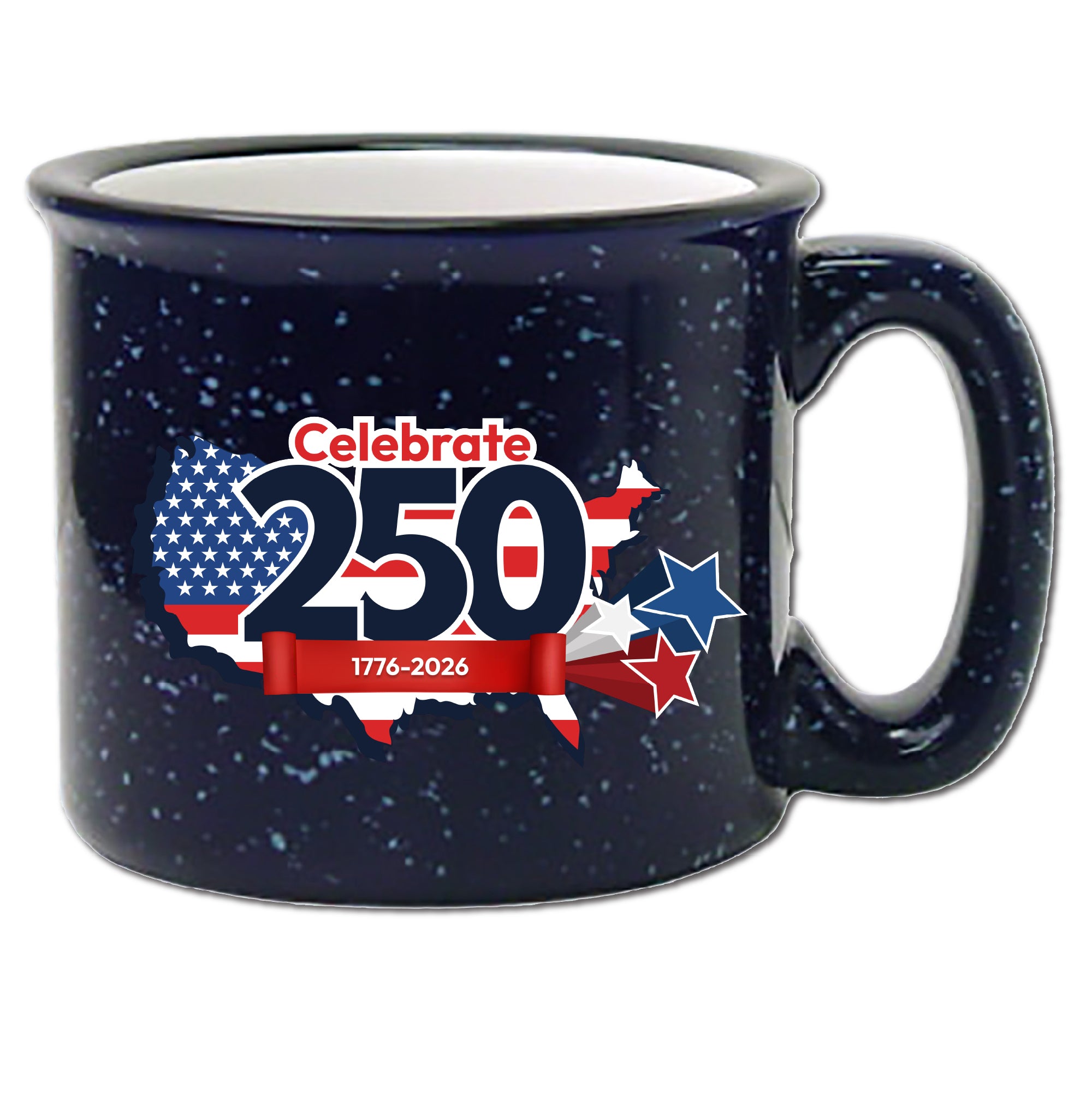 Celebrate 250 USA 19 oz Artisan Ceramic Mug with Wounded Warrior Project