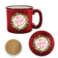 Have a Blessed Christmas 15 oz Artisan Ceramic Mug & Coaster Set