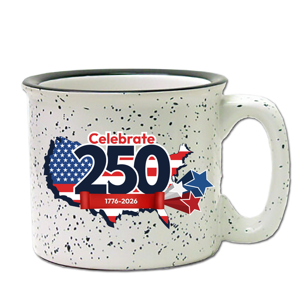 Celebrate 250 USA 19 oz Artisan Ceramic Mug with Wounded Warrior Project