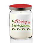 Holiday Plaid Candle Collection - Peppermint 26 oz Soy Candle Apothecary Jar with Decorative Tin Lid