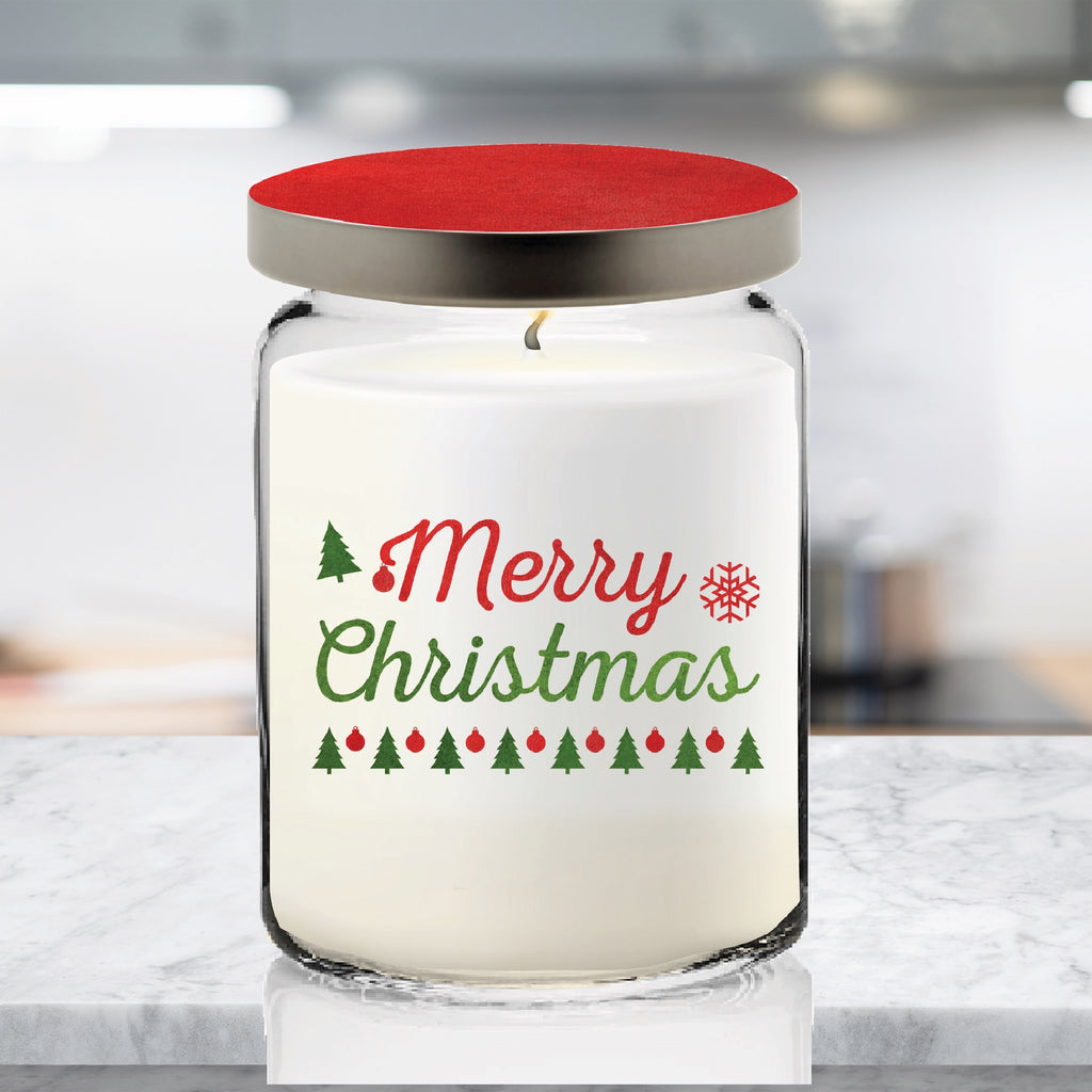 Holiday Plaid Candle Collection - Peppermint 26 oz Soy Candle Apothecary Jar with Decorative Tin Lid