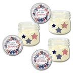 Celebrate 250 God Bless America Wreath 4 oz Citronella Soy Wax Candle 3 pc. Set with Wounded Warrior Project