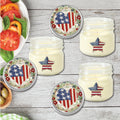 Celebrate 250 Patriotic Heart Wreath 4 oz Citronella Soy Wax Candle 3 pc. Set with Wounded Warrior Project