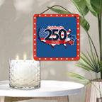 Celebrate 250 USA Overlay II 13.5 oz, 3 Wick Citronella Candle & USA Overlay II 10x10 Hanging Artboard Set with Wounded Warrior Project