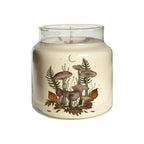 Autumn Mushrooms 18 oz Soy Wax Candle with Wooden Lid