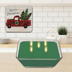 Red Truck Buffalo Checked 6.5" x 6.5" Artboard Lid & 20 oz Candle Set