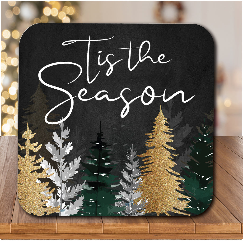 Tis the Season Pines 6.5" x 6.5" Artboard Lid & 20 oz Candle Set