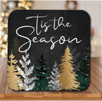 Tis the Season Pines 6.5" x 6.5" Artboard Lid & 20 oz Candle Set