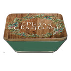 Cotton and Greens Wreath 6.5" x 6.5" Artboard Lid & 20 oz Candle Set