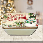 Merry Christmas Snowman 6.5" x 6.5" Artboard Lid & 20 oz Candle Set