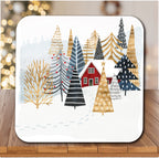 Christmas Chalet I 6.5" x 6.5" Artboard Lid & 20 oz Candle Set