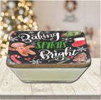 Baking Spirits Bright I 6.5" x 6.5" Artboard Lid & 20 oz Candle Set