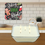 Baking Spirits Bright I 6.5" x 6.5" Artboard Lid & 20 oz Candle Set