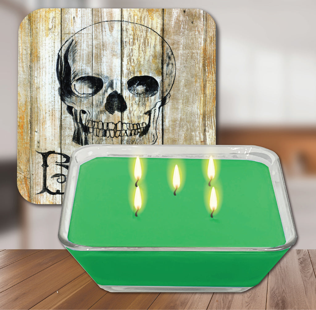 BOO! 6.5"x6.5" Artboard Lid & 20 oz Candle Set