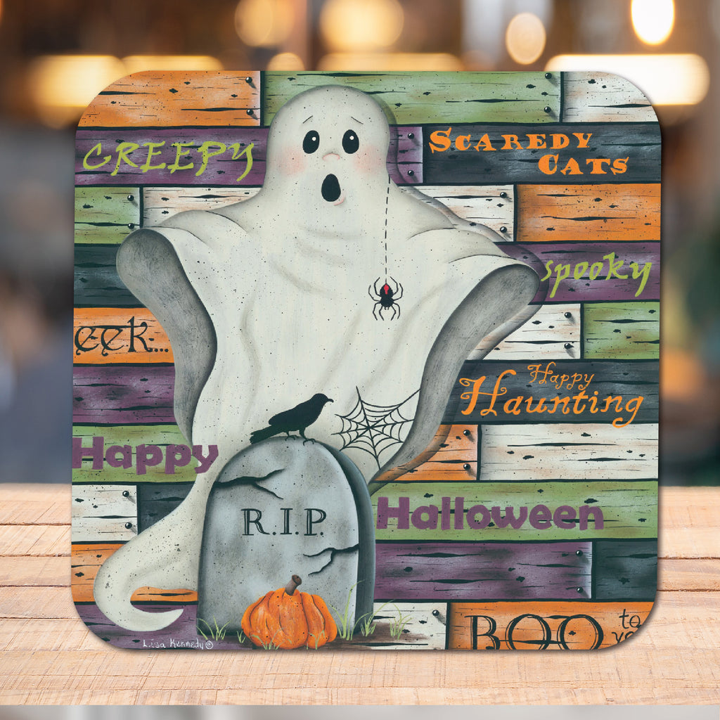 Trick-or-Treat 6.5"x6.5" Artboard Lid & 20 oz Candle Set