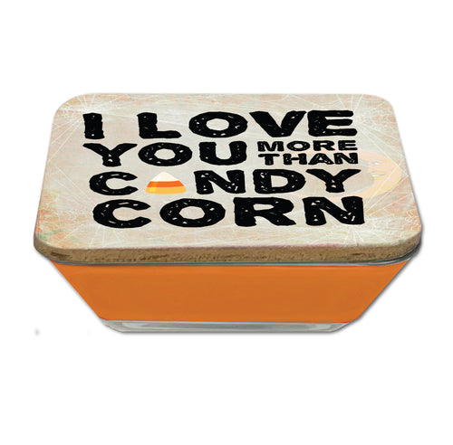 Candy Corn - 6.5"x6.5" - Artboard Lid & 20 oz Candy Corn Candle Set