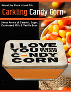 Candy Corn 6.5"x6.5" Artboard Lid & 20 oz Candle Set