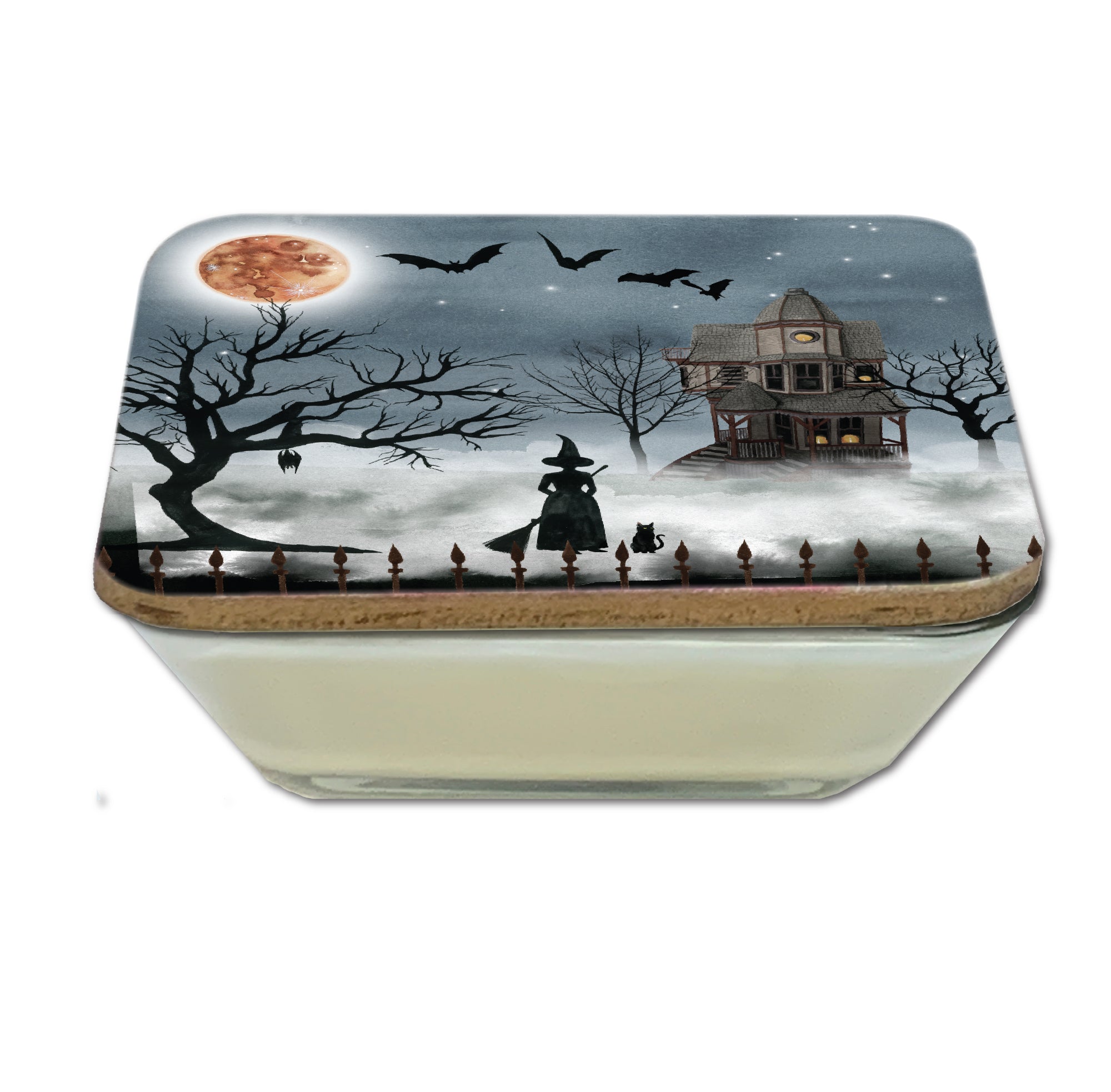 Harvest Moon I 6.5"x6.5" Artboard Lid & 20 oz Candle Set