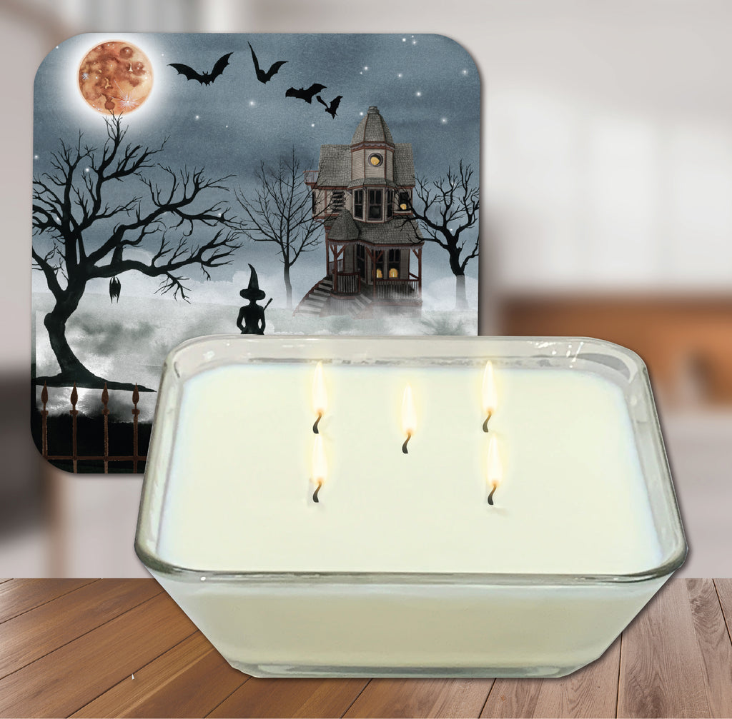 Harvest Moon I 6.5"x6.5" Artboard Lid & 20 oz Candle Set