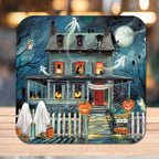 Haunted House I 6.5"x6.5" Artboard Lid & 20 oz Candle Set