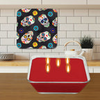 Sugar Skull Pattern 6.5"x6.5" Artboard Lid & 20 oz Candle Set