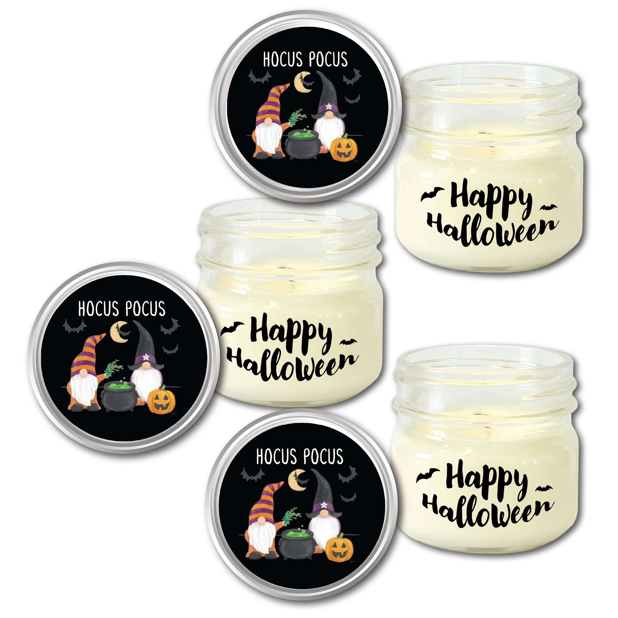 Halloween Gnomes II 8 oz Soy Wax Candle 3 pc. Set