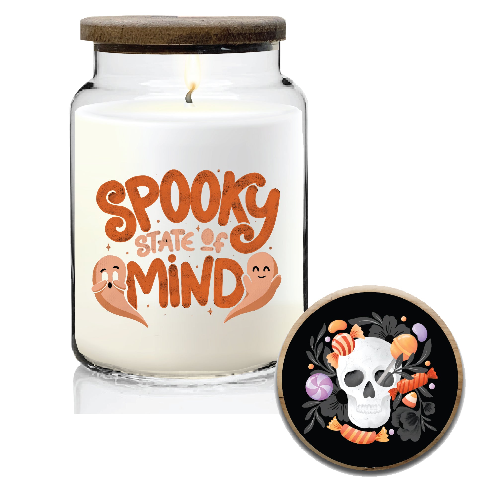 Spooky 21 oz Soy Wax Candle with Wooden Lid