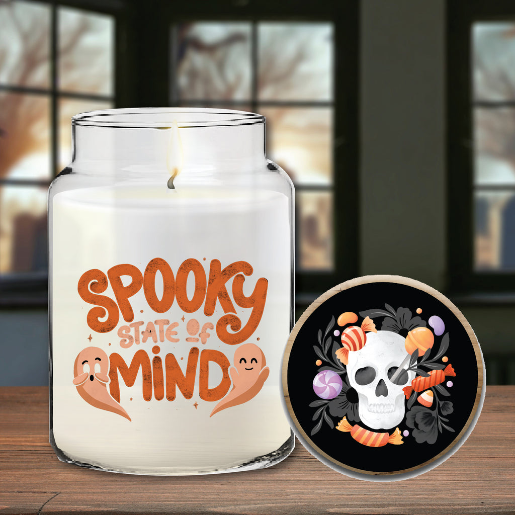 Spooky 21 oz Soy Wax Candle with Wooden Lid