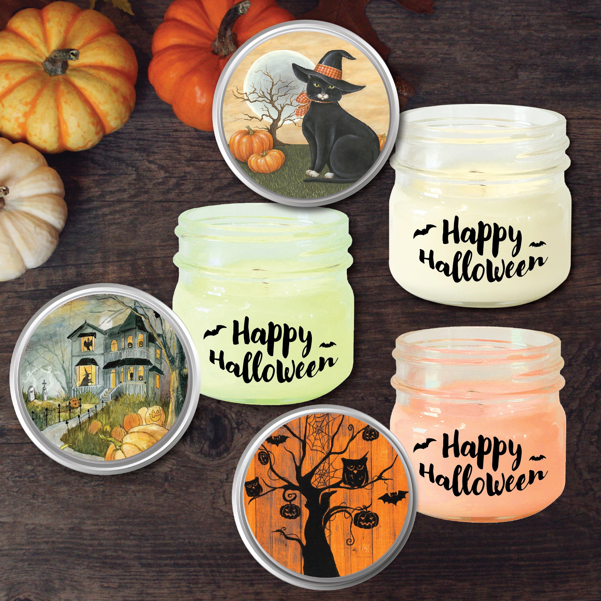 Night Owls 8 oz Soy Wax Candle 3 pc. Set