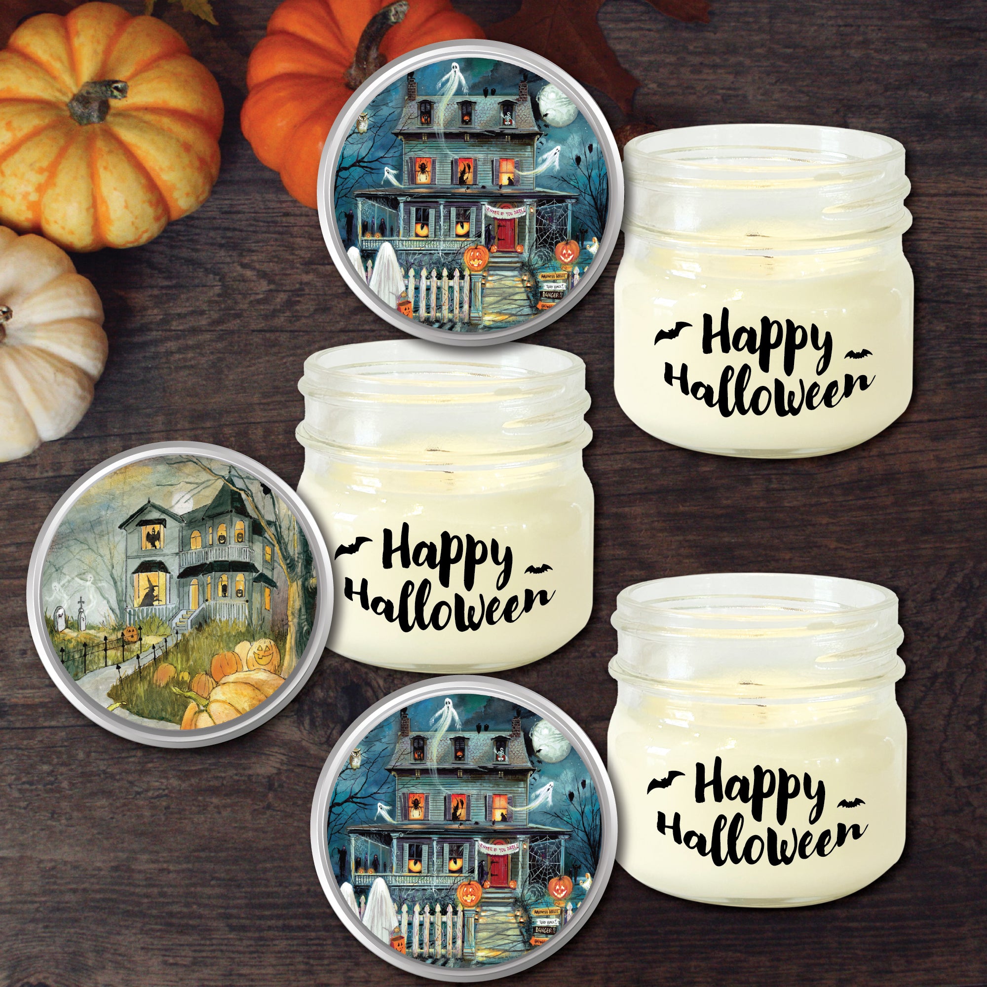 Haunted House I 8 oz Soy Wax Candle 3 pc. Set