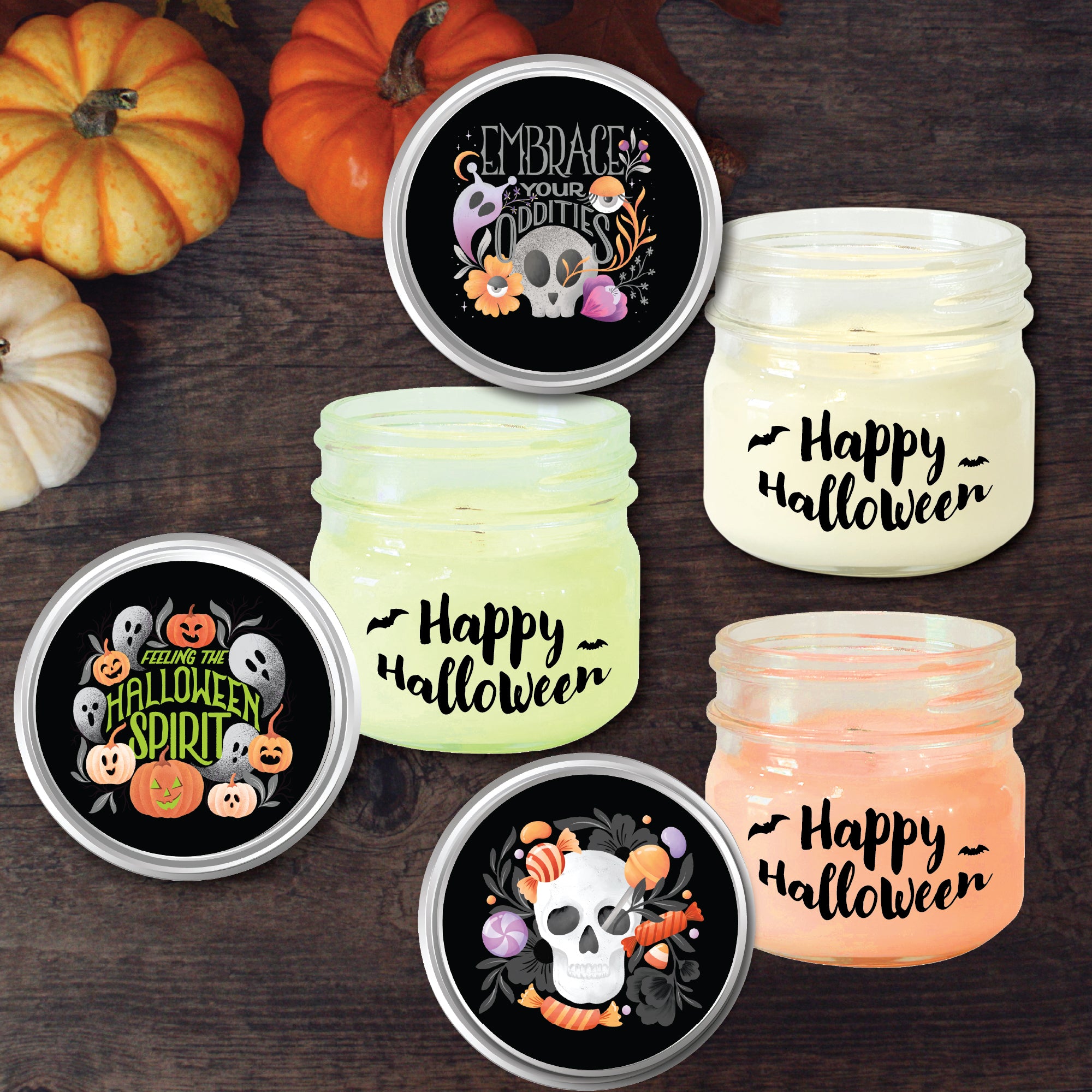 Halloween Spirit 8 oz Soy Wax Candle 3 pc. Set