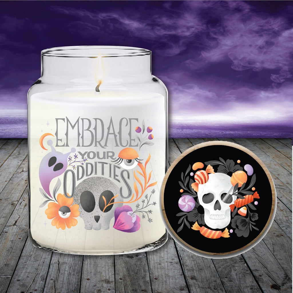Halloween Spirit 21 oz Soy Wax Candle with Wooden Lid