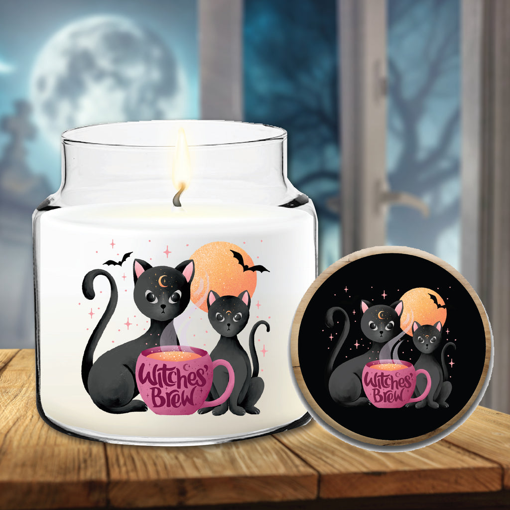 Witches Brew 14 oz Soy Wax Candle with Wooden Lid