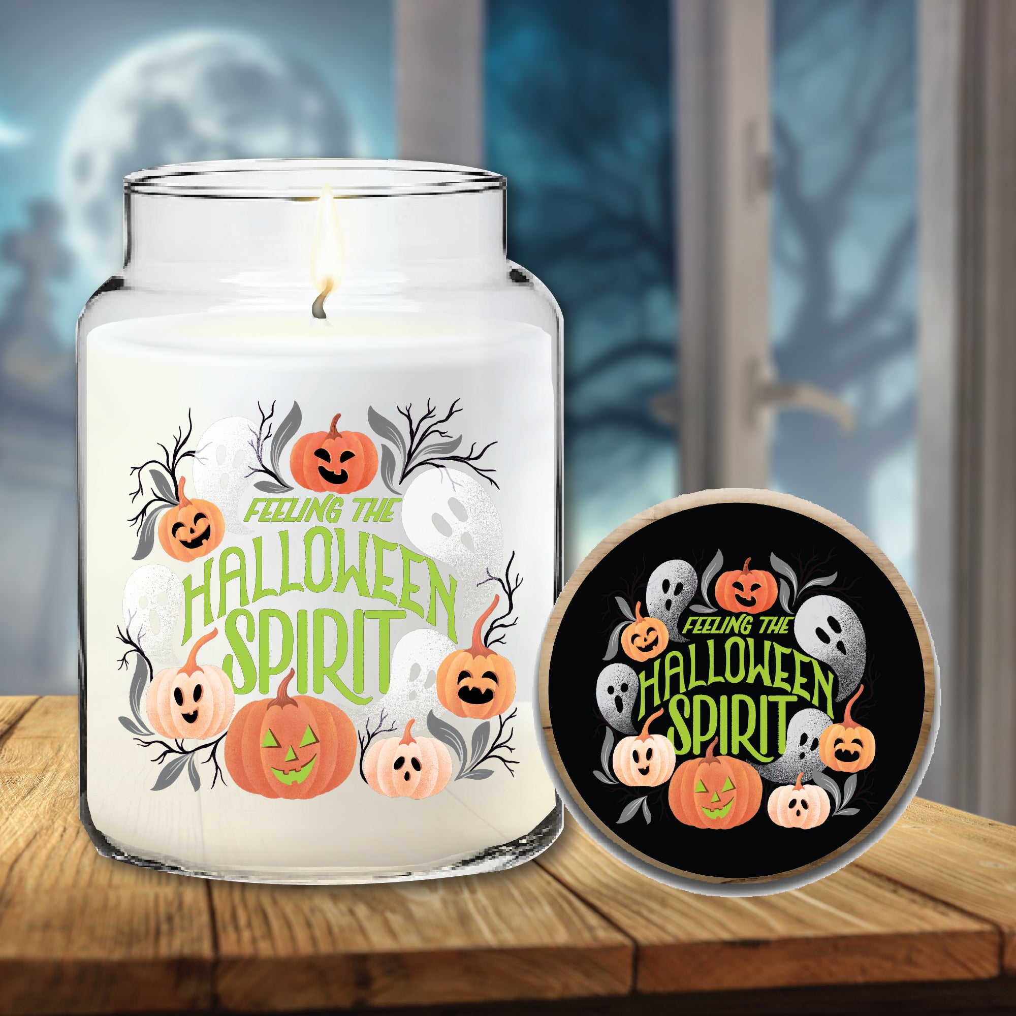 Spirit II 21 oz Soy Wax Candle with Wooden Lid