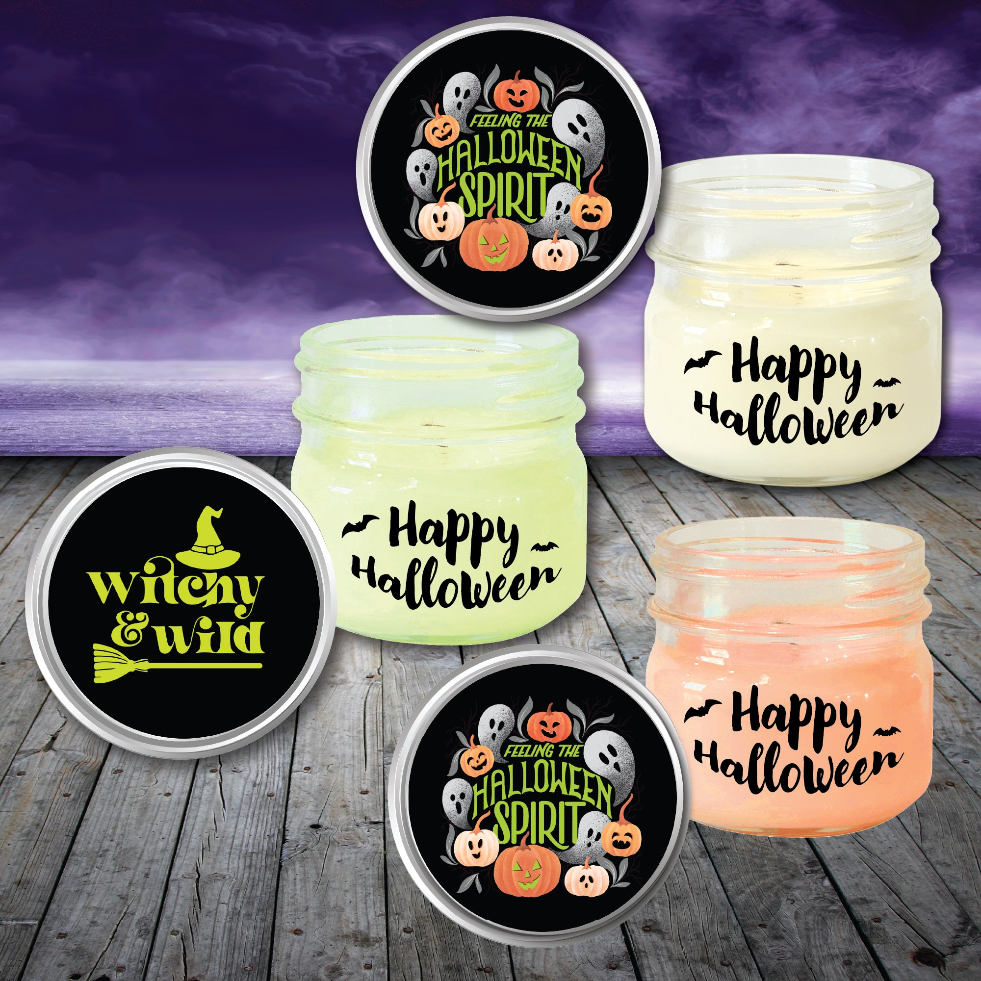 Halloween Spirit II 8 oz Soy Wax Candle 3 pc. Set