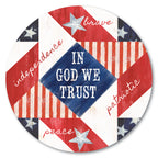 Celebrate 250 Patriotic II Quilt Circular Wood Décor with Wounded Warrior Project
