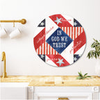 Celebrate 250 Patriotic II Quilt Circular Wood Décor with Wounded Warrior Project