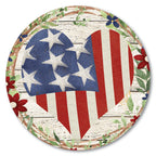 Celebrate 250 Patriotic Heart Wreath Circular Wood Décor with Wounded Warrior Project