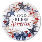 Celebrate 250 God Bless America Wreath Circular Wood Décor with Wounded Warrior Project